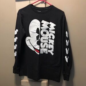 Disney Black Long Sleeve Mickey Mouse Tee